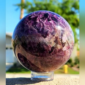 SOLD-- XL Rainbow Flourite Sphere